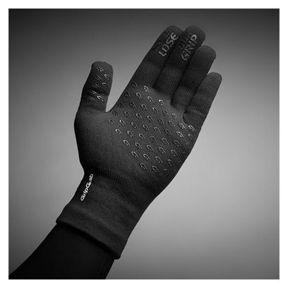 Paire de Gants Longs GripGrab Waterproof Knitted Thermal Noir
