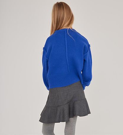 Designers Remix Bluse - Wolle - Strick - Carmen - Blau