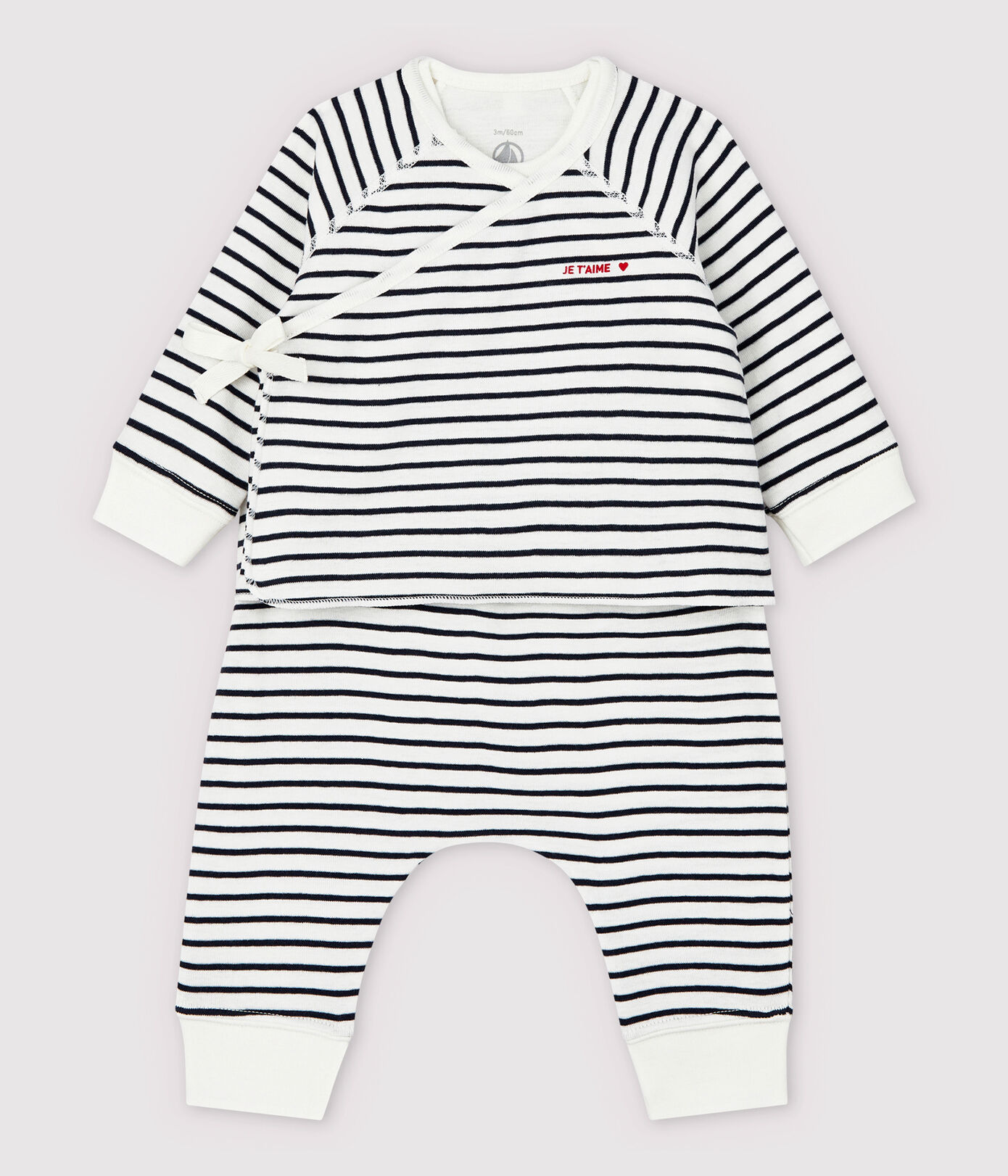 Ensemble 3 pièces iconique en coton bio bébé