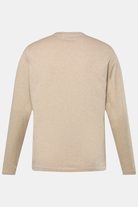 JP 1880 Langarmshirt, Brustprint, bis 8 XL