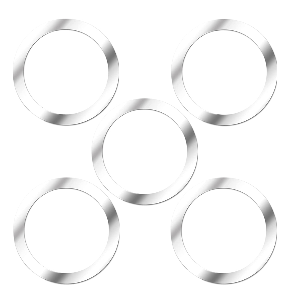 (5er Set) Magnetischer Metall MagSafe Sticker Haltering - Silber