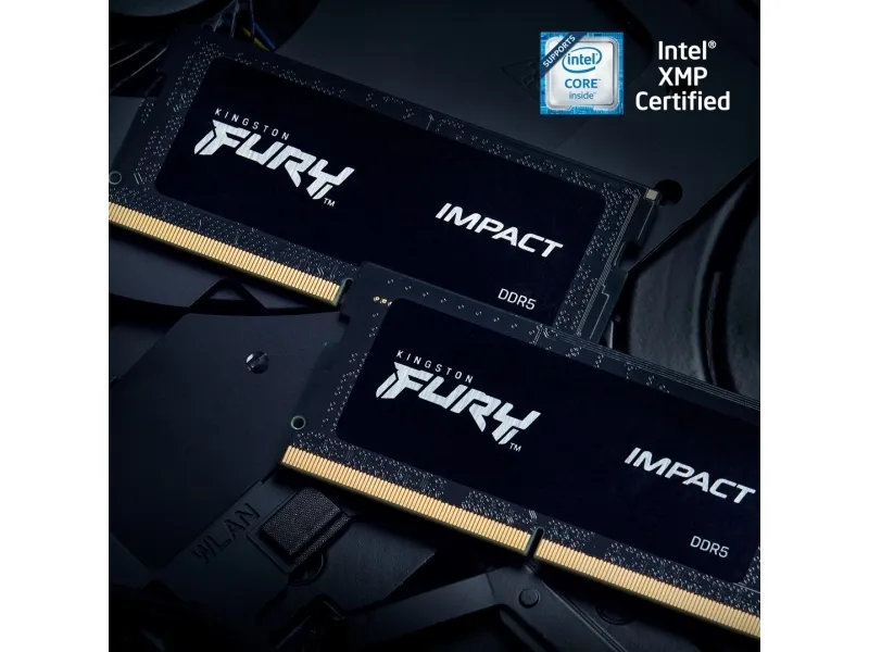 Kingston FURY Impact - DDR5 - sæt - 64 GB: 2 x 32 GB - SO DIMM 262-PIN - 4800 MHz / PC5-38400 - CL38 - 1.1 V - ikke bufferet - on-die ECC