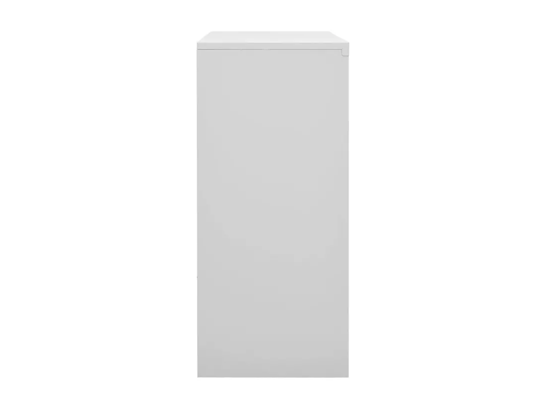 Armoire de bureau porte coulissante Gris clair 90x40x90cm Acier