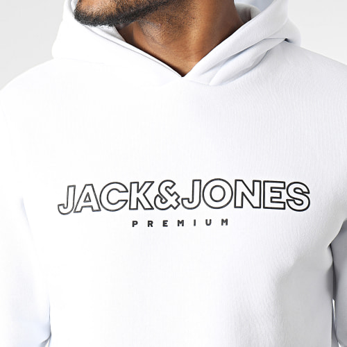 Sweat Capuche Jason Branding Blanc