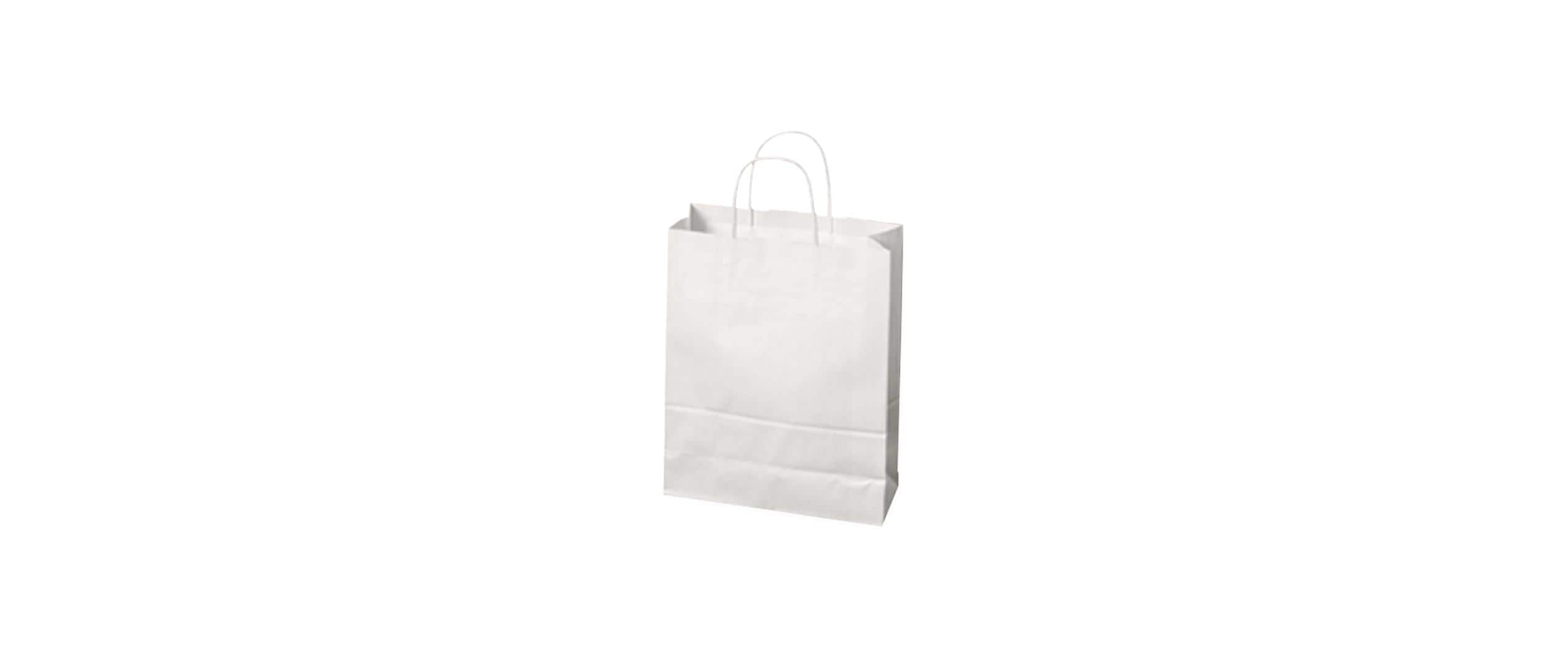 Geschenktasche 32 x 14 x 42 cm, WeissTragetasche aus Papier