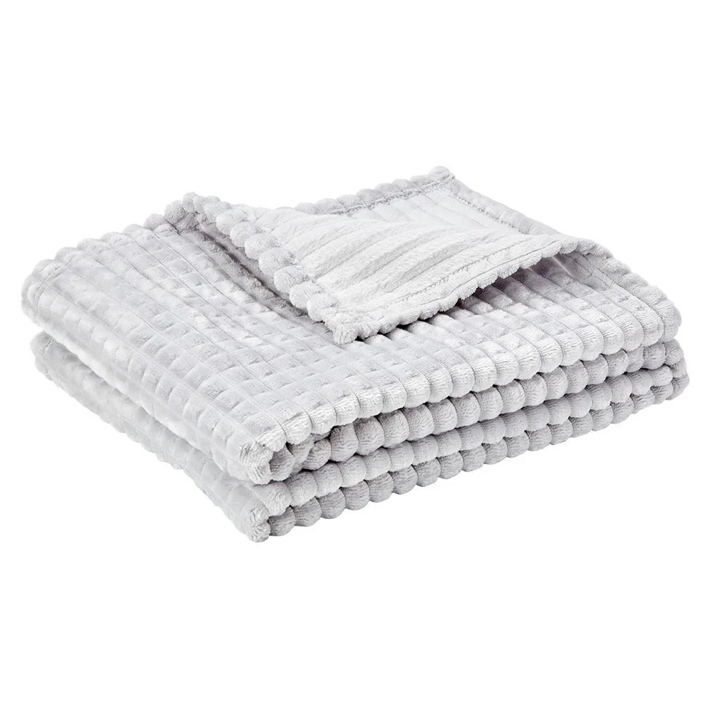 Plaid flanelle motif quadrillé 130x160 cm