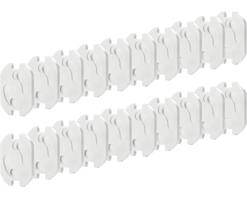 Zelfklevende stopcontactbeschermers, wit, 20 stuks