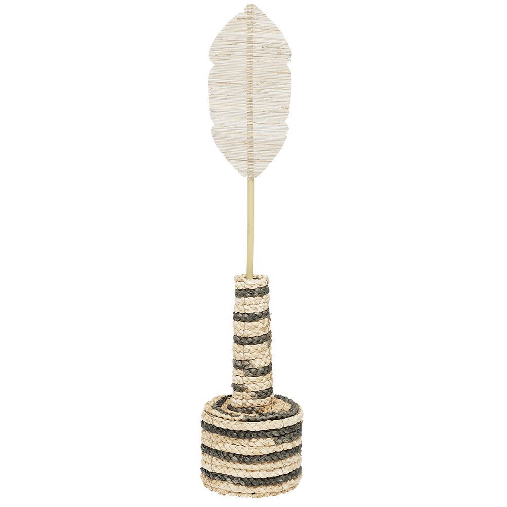 Vase rond osier noir et marron Ø26xH55cm