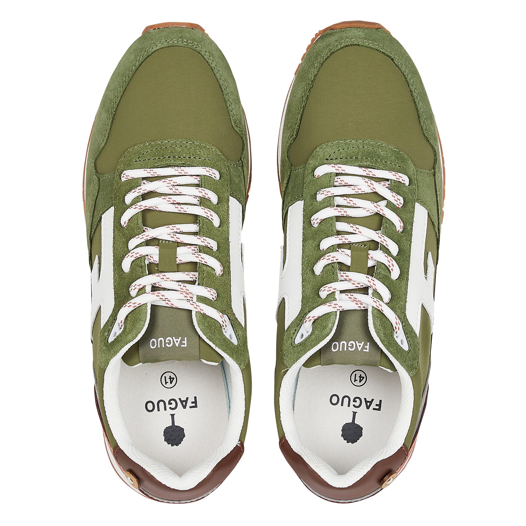 ELM - Baskets basses en cuir | Kaki