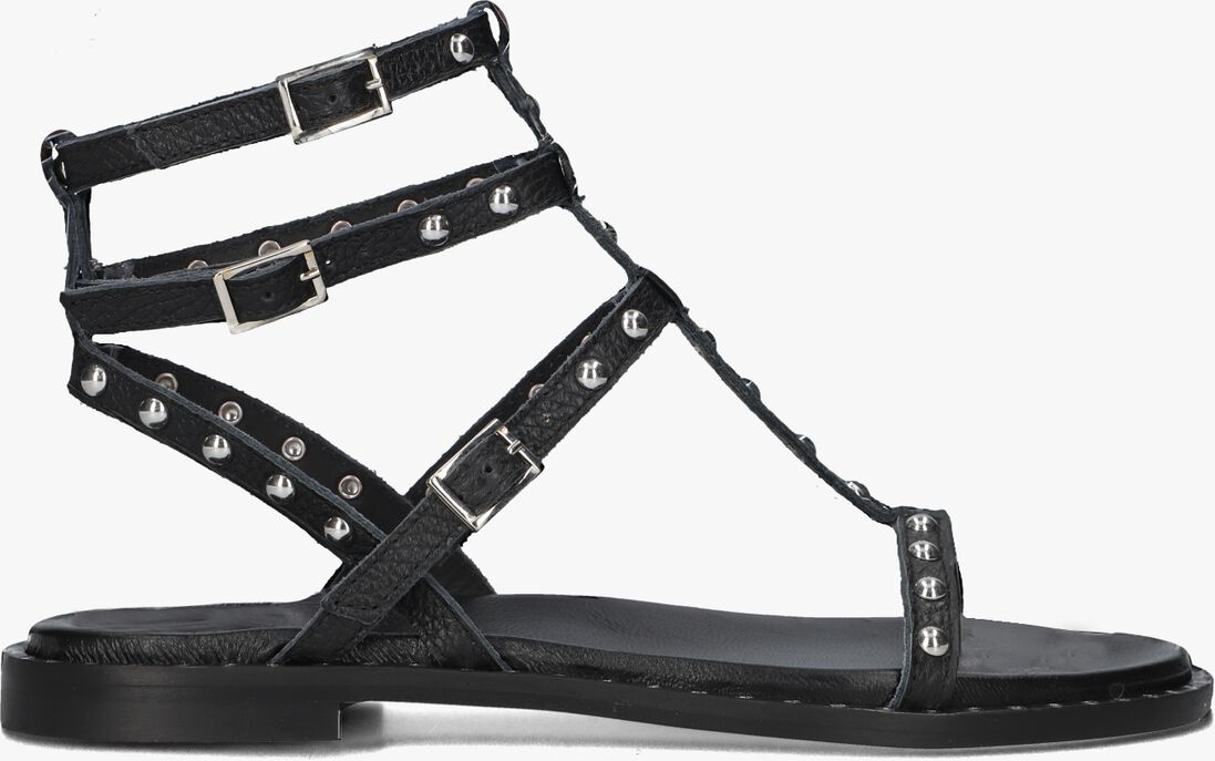 zwarte stefano lauran platte sandalen 24202