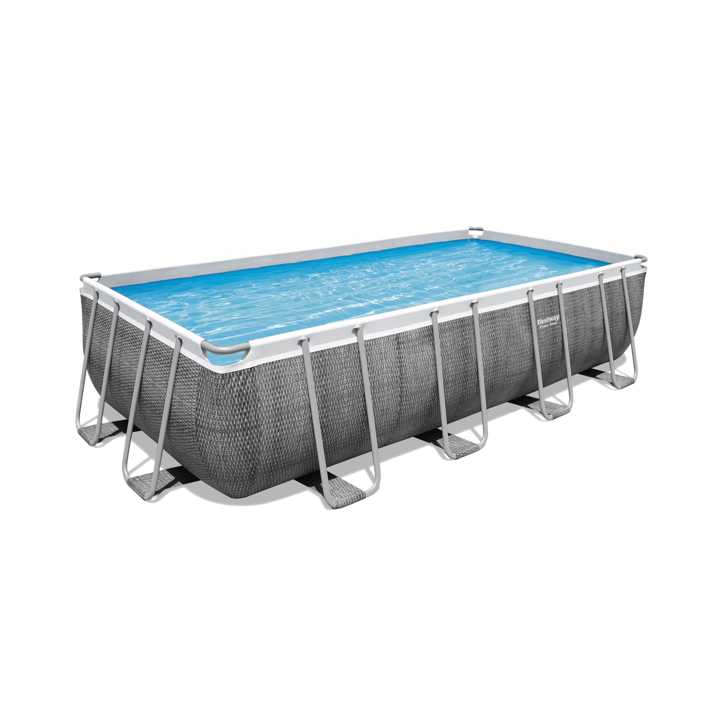 Bestway Pool Komplett-Set Rattan-Optik 488 x 244 x 122 cm