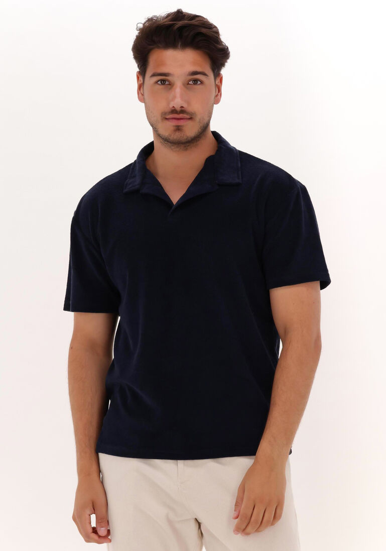ANERKJENDT donkerblauwe anerkjendt polo akkikki frotte cuba tee