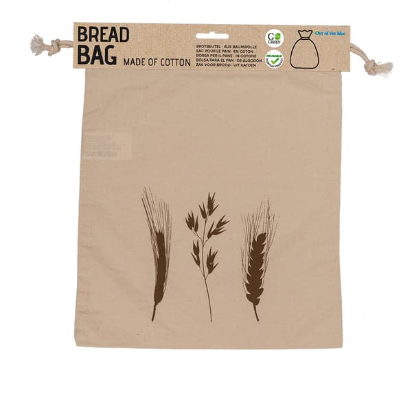 Brødpose i Bomull - Pose til Brød - Naturhvit - 35 x 29 cm