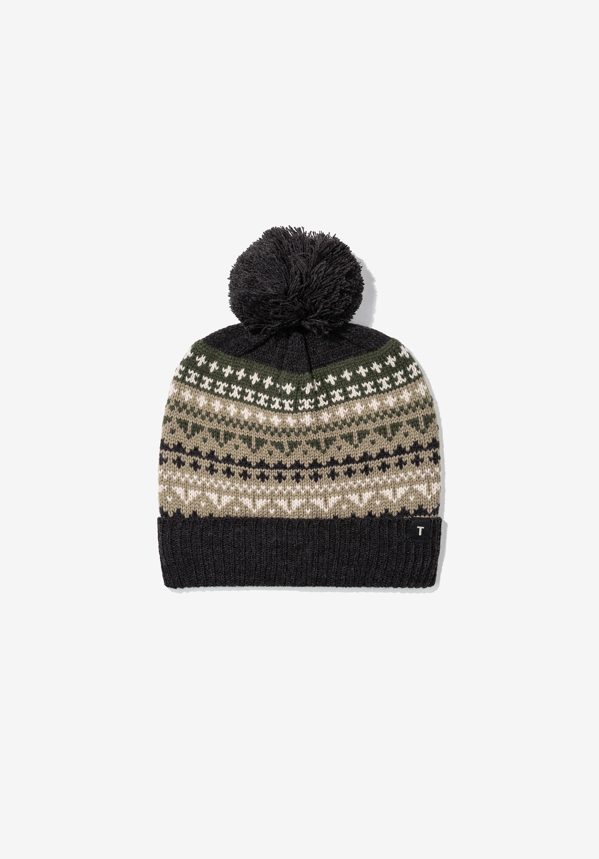 Gorro Estampado com Pompom
