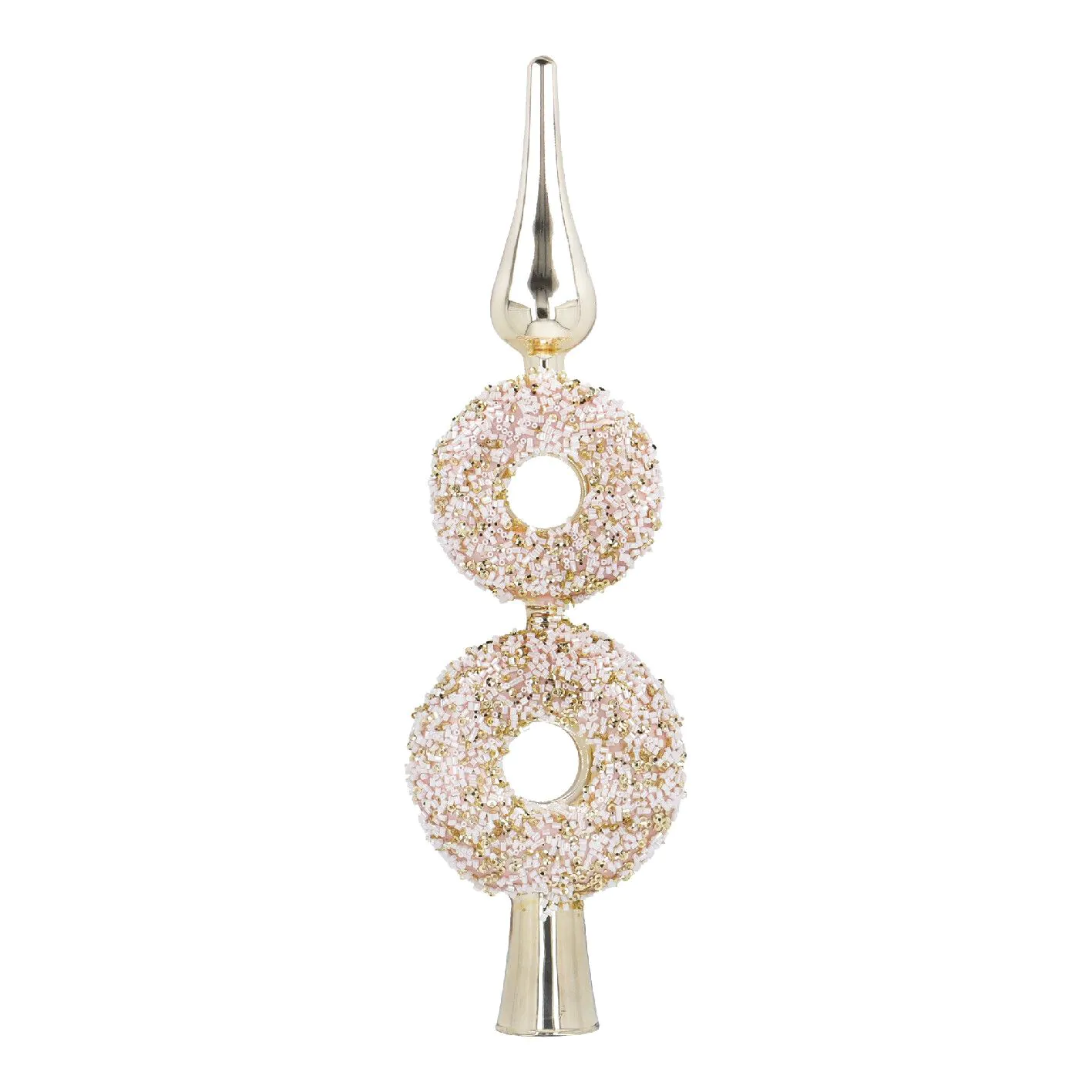 Weihnachtsbaumspitze Fancy, Donuts/gold, 30 cm