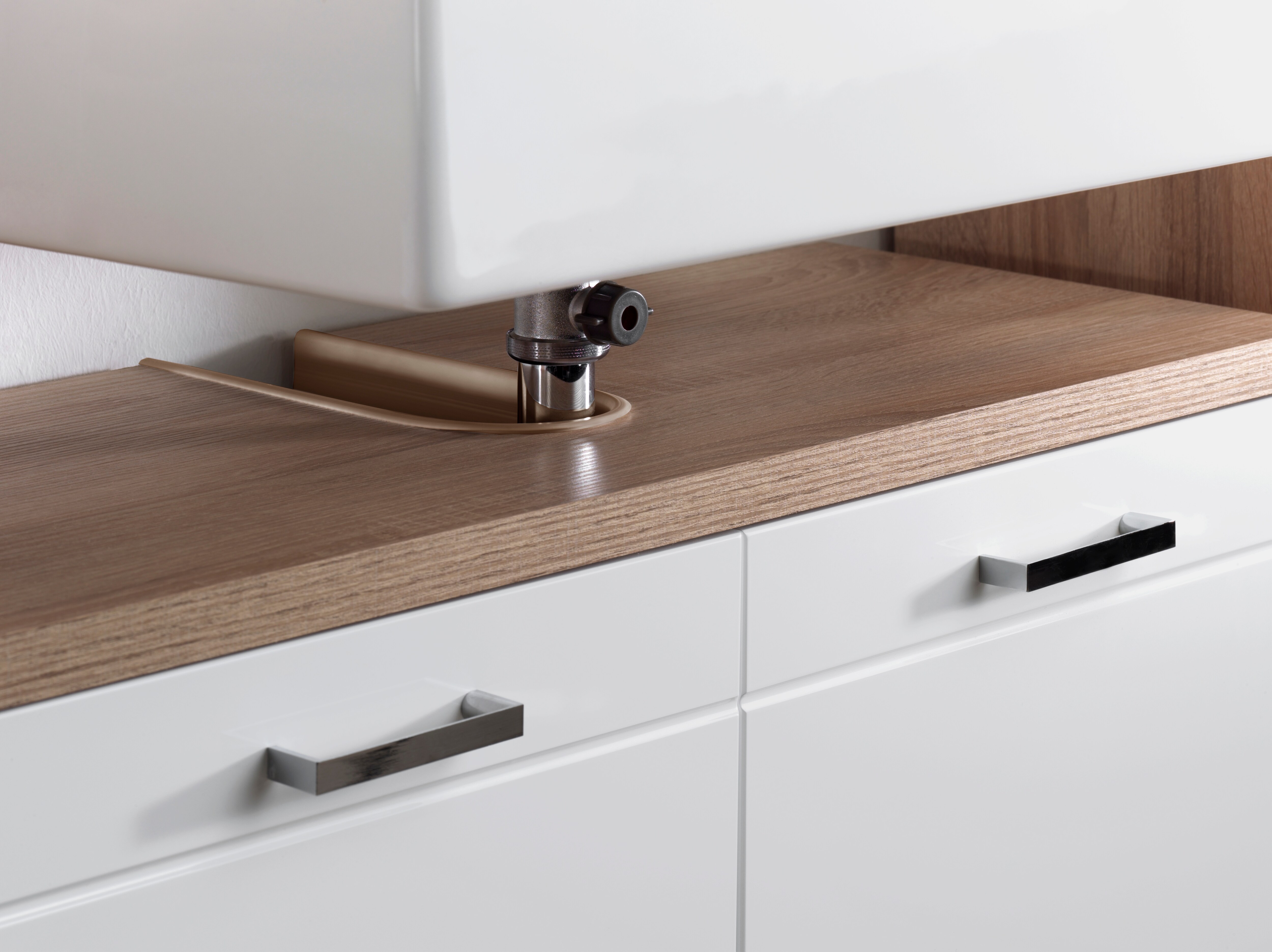byLIVING Waschbeckenunterschrank NEBRASKA, Breite 80 cm, Artisan Eiche/weiß