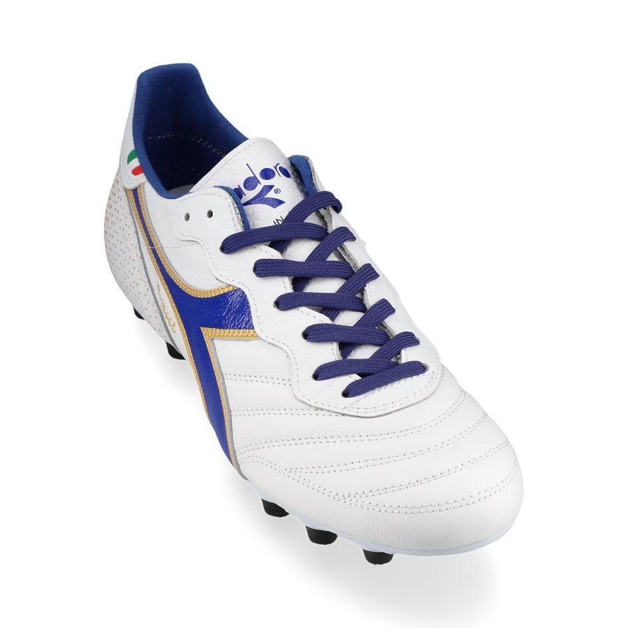 Diadora Brasil Italie OG GR LT  MDPU FG - Blanc/Bleu/Doré