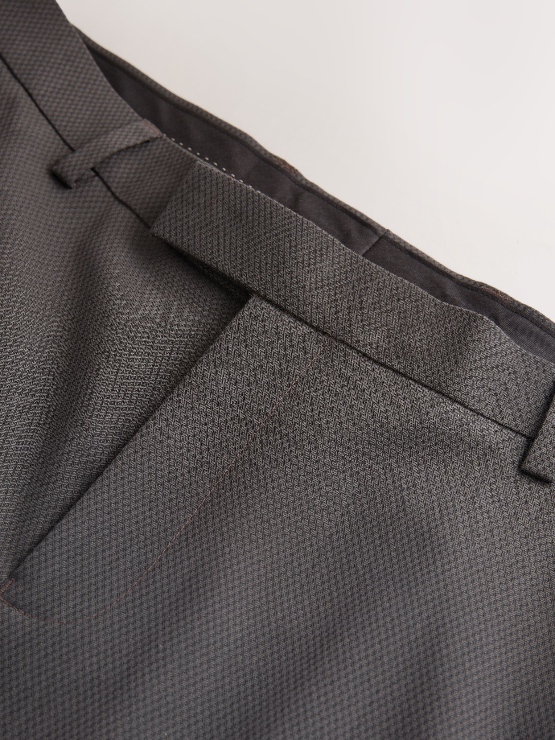 Antraciet - Strakke Pasvorm - Pantalon in smokingstijl