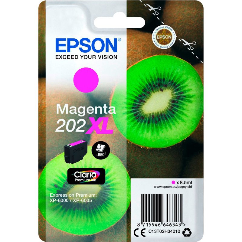 Epson 202XL cartouche haute capacité couleurs séparées pour imprimante jet d'encre
