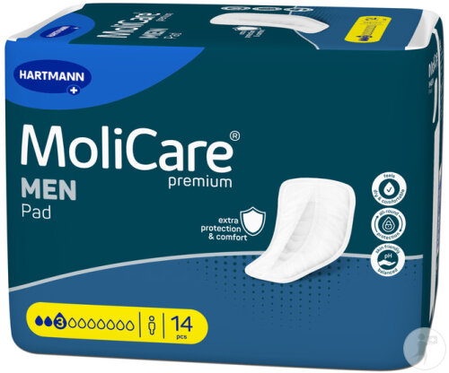 Hartmann MoliCare Premium Men Pad 3 Gouttes 14 Pièces