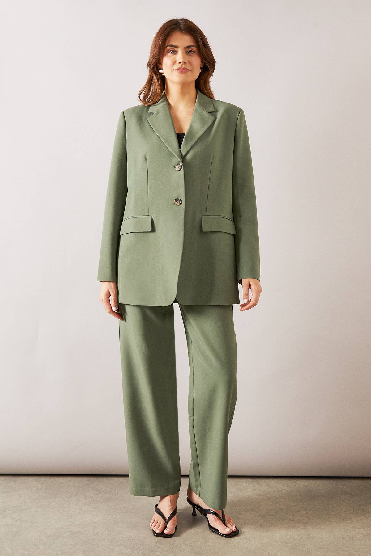 Wallis Blazer Croisé Simple à Deux Boutons