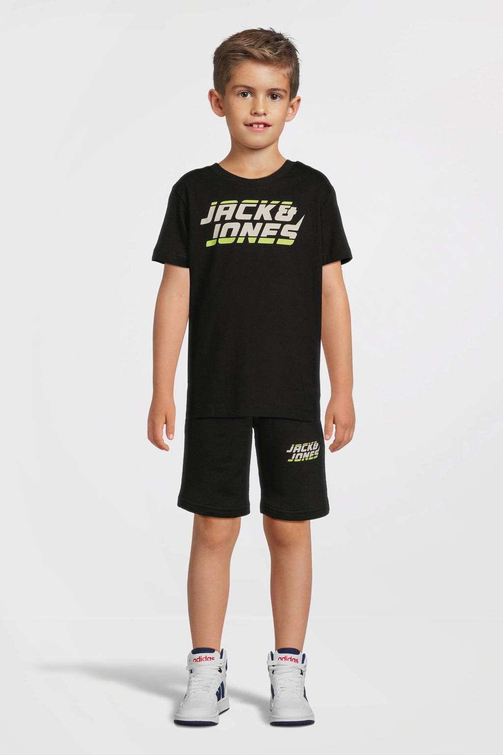 JACK & JONES T-shirt JCOKAPPER met logo zwart