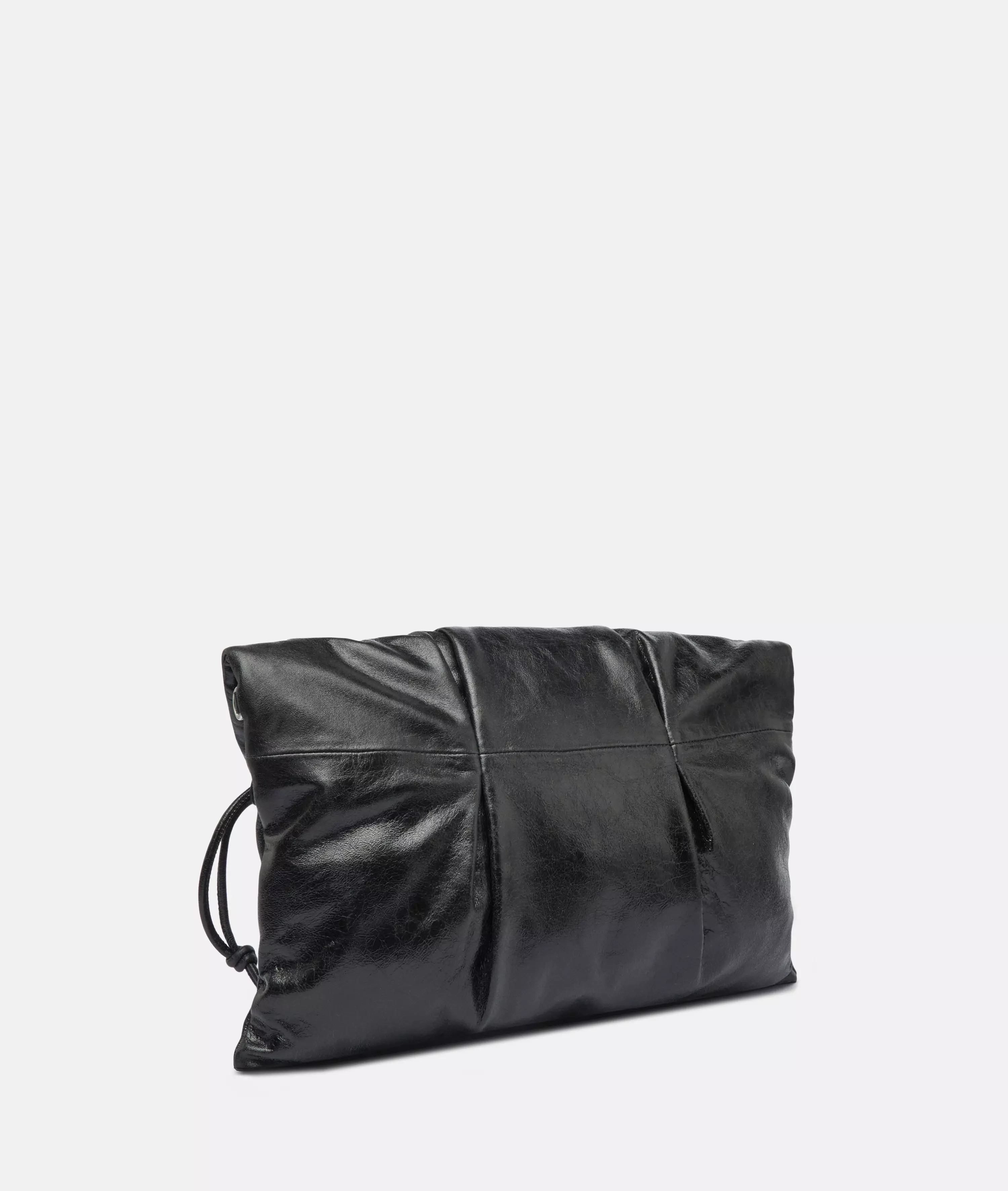 Lya II Hobo XL Very large pouch bag made from soft leather with a crinkle effect