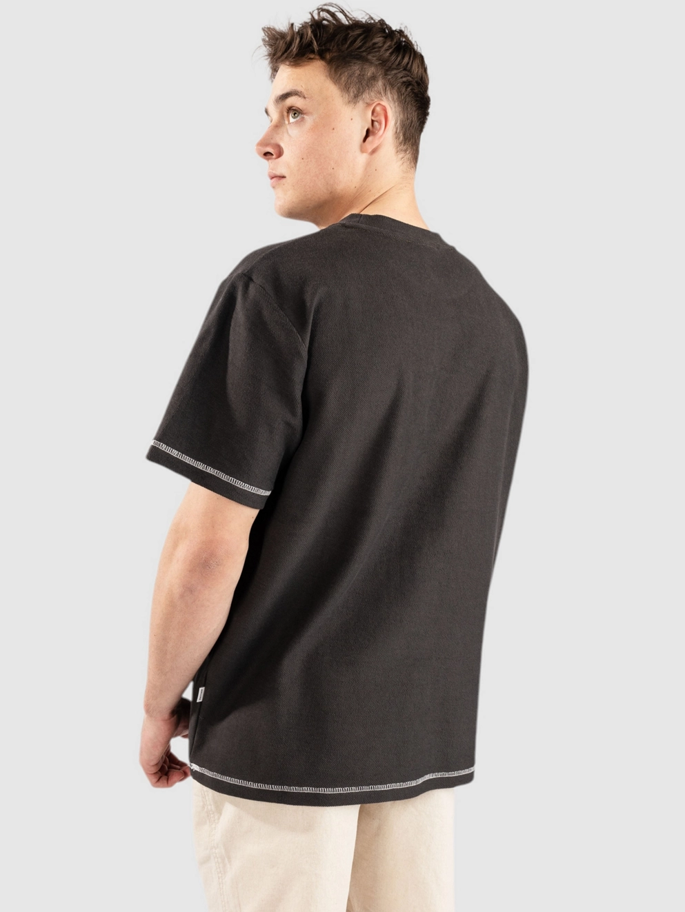 Rhythm Terry Contrast T-Shirt black