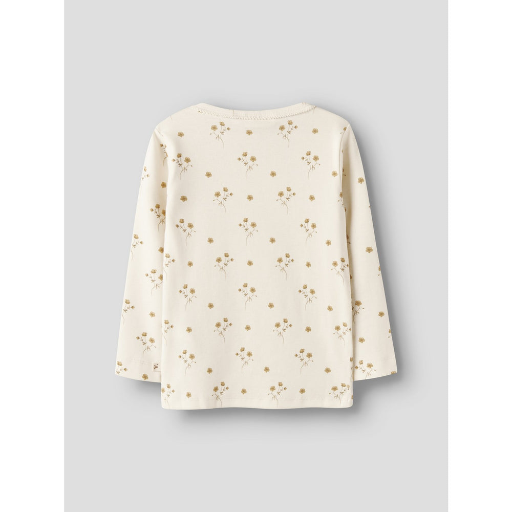 Køb Lil'Atelier Coconut Milk Flower Yellow Nmflayo Sig Ls Slim Top Lil