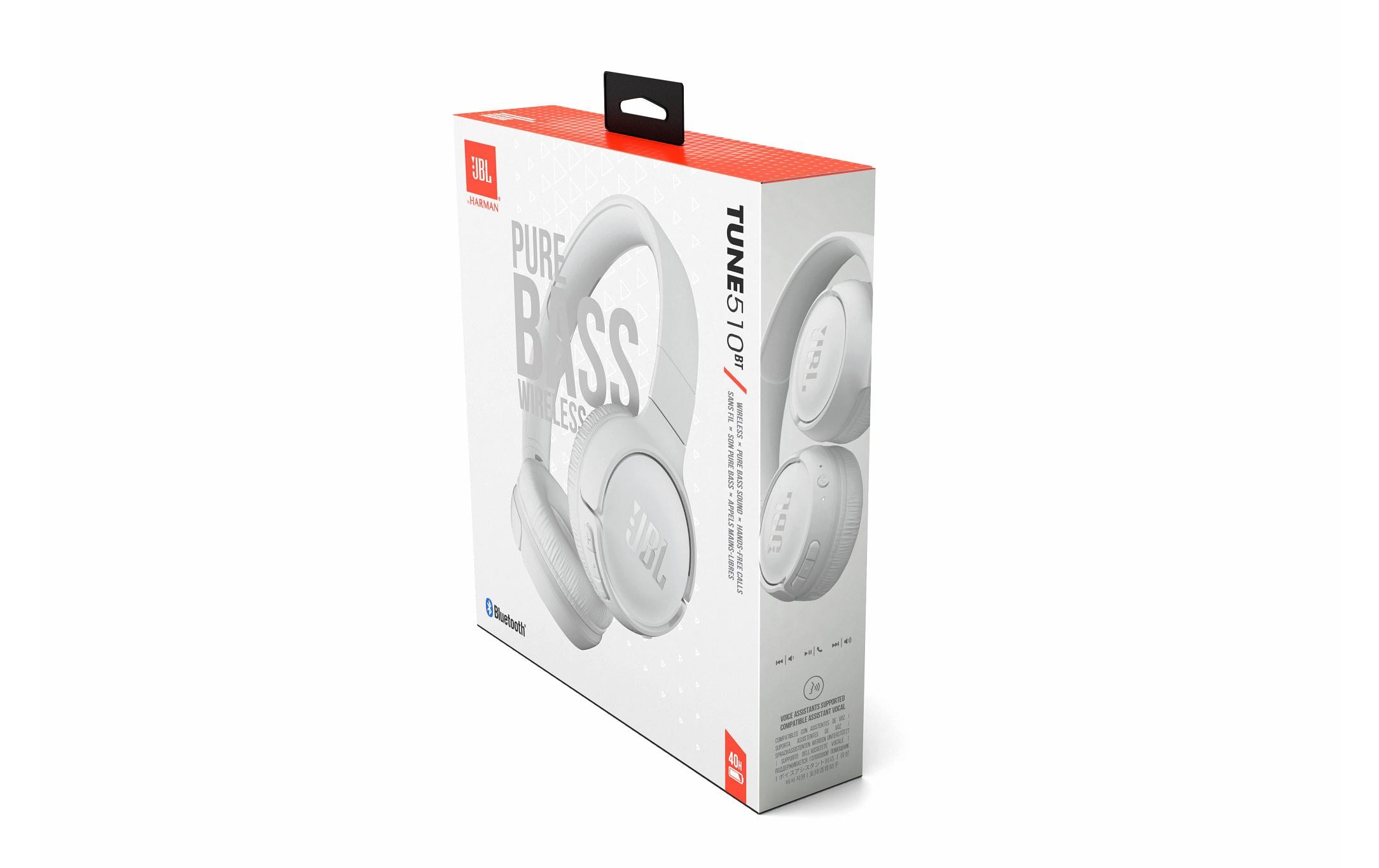 JBL On-Ear-Kopfhörer »Wireless TUNE 510 BT Weiss« On-Ear-Regler, Sprachsteuerung