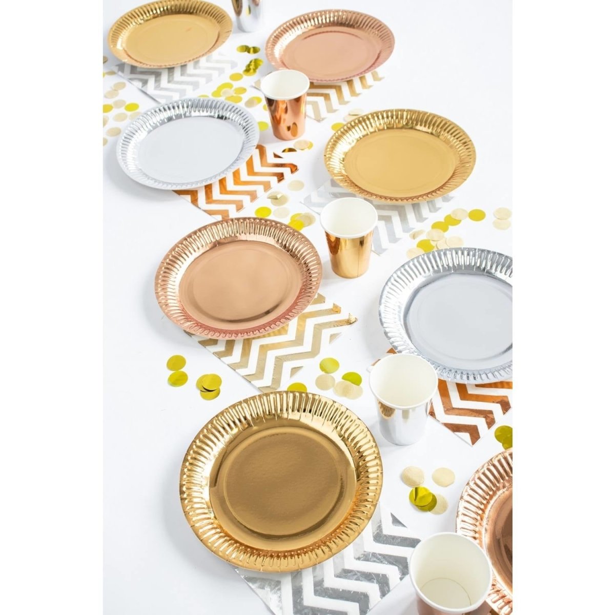 Rose Gouden Bekers Metallic Karton 250ml 8st