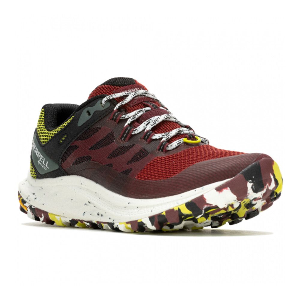Merrell ANTORA 3 GTX - Chaussures trail Femme cabernet/hiviz