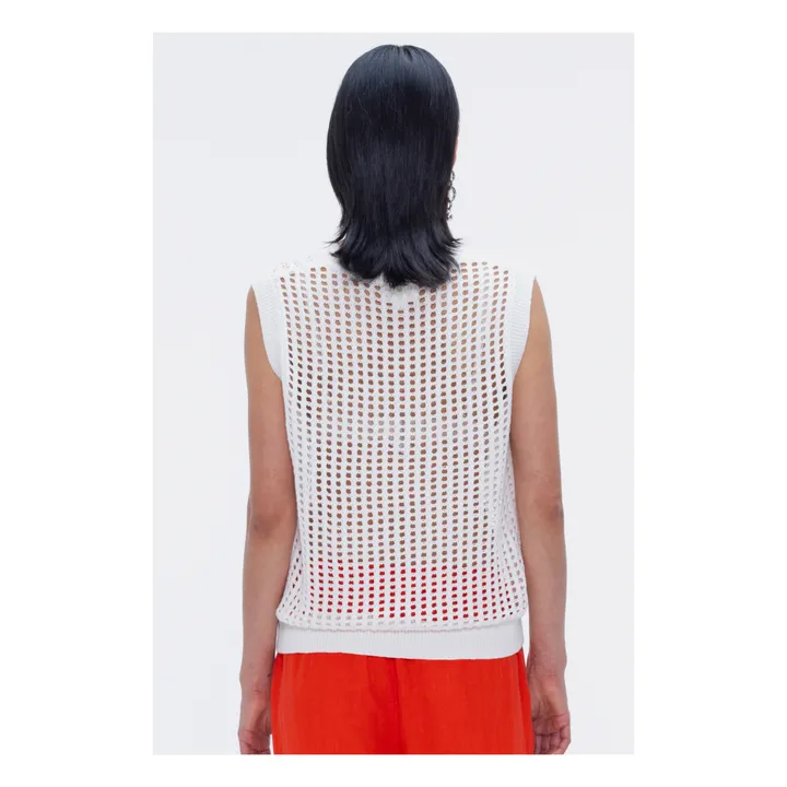 Our Sister Pull Sans Manches Margaret Lin et Coton | Blanc cassé