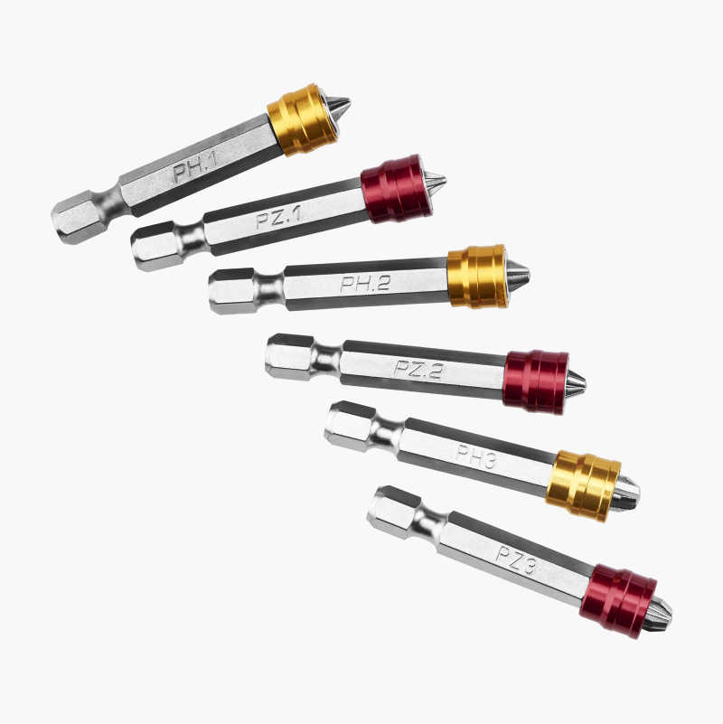 Magnetiske bits, 50 mm, 6 stk.