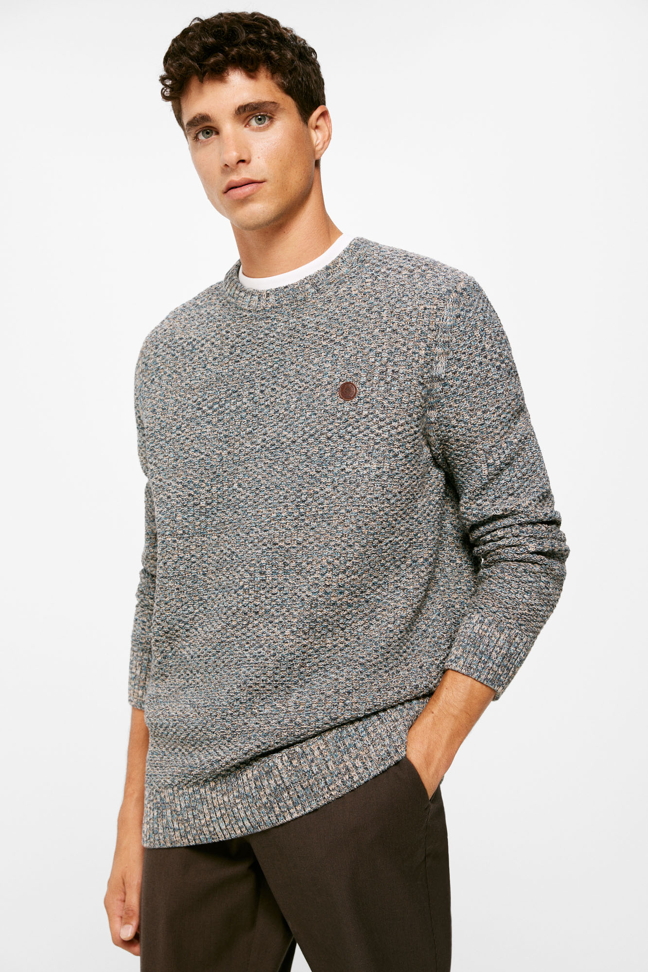 camisa texturizada sofisticada