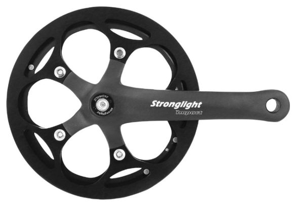 PEDALIER ROUTE STRONGLIGHT 8V. IMPACT S NOIR 170mm 46dts AVEC CARTER POUR TRANSMISSION AVEC TENDEUR DE CHAINE (AXE CARRE 118mm)