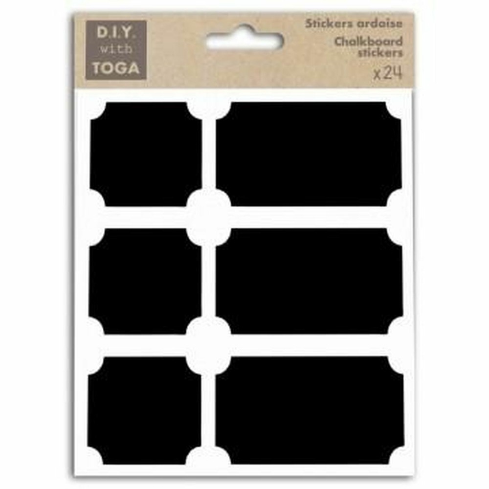 48 stickers ardoise - carrés & rectangles