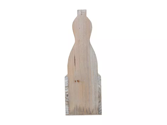 Jardinière en bois gris 34x9,5x10/26,5