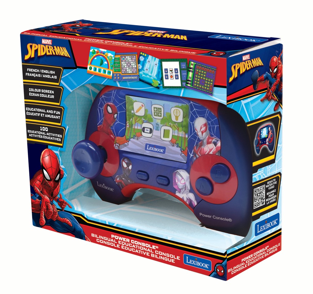 Lexibook - Spider-Man Educational tosproget konsol med LCD-skærm (EN/FR)