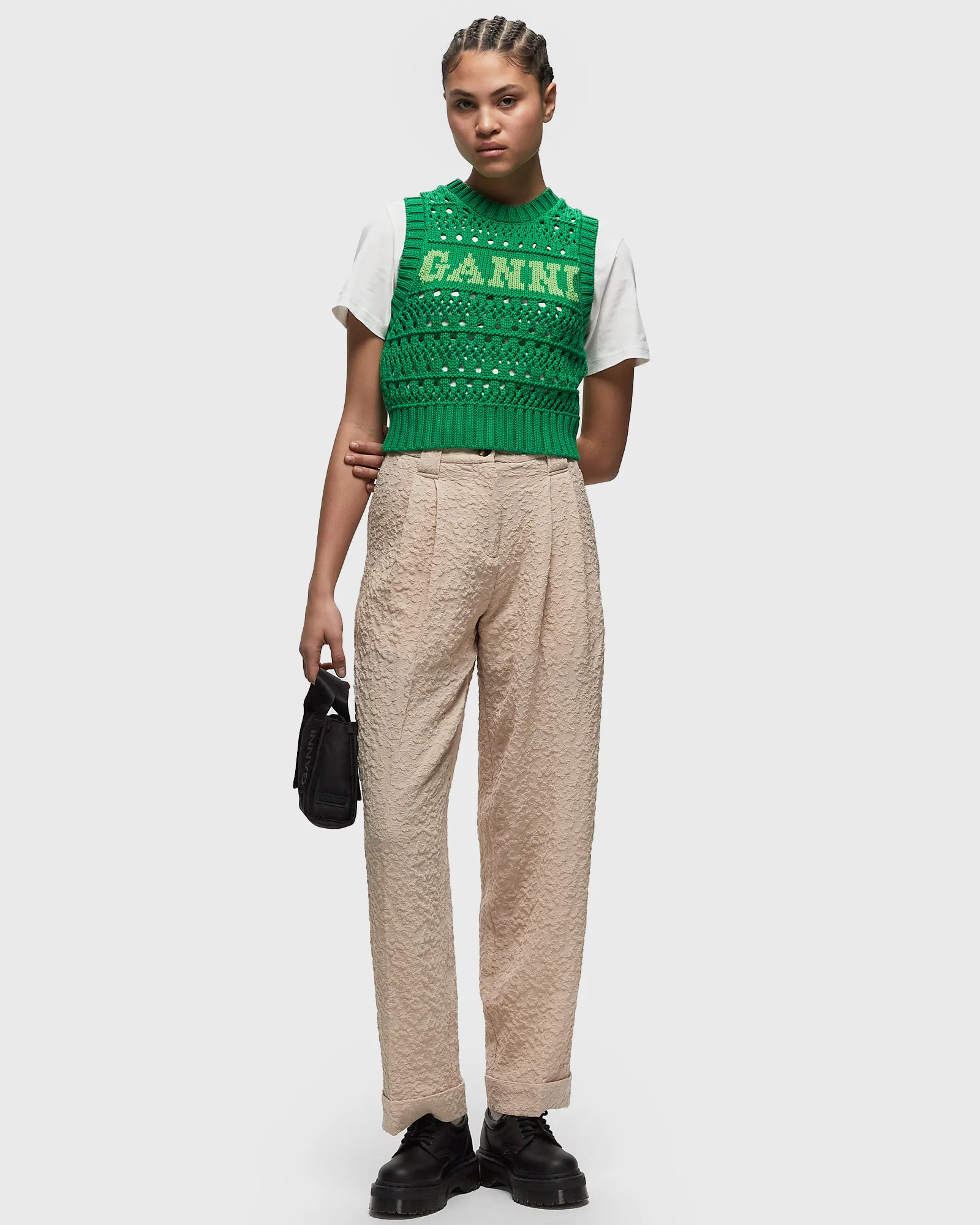 Ganni Cotton Rope Short Vest
