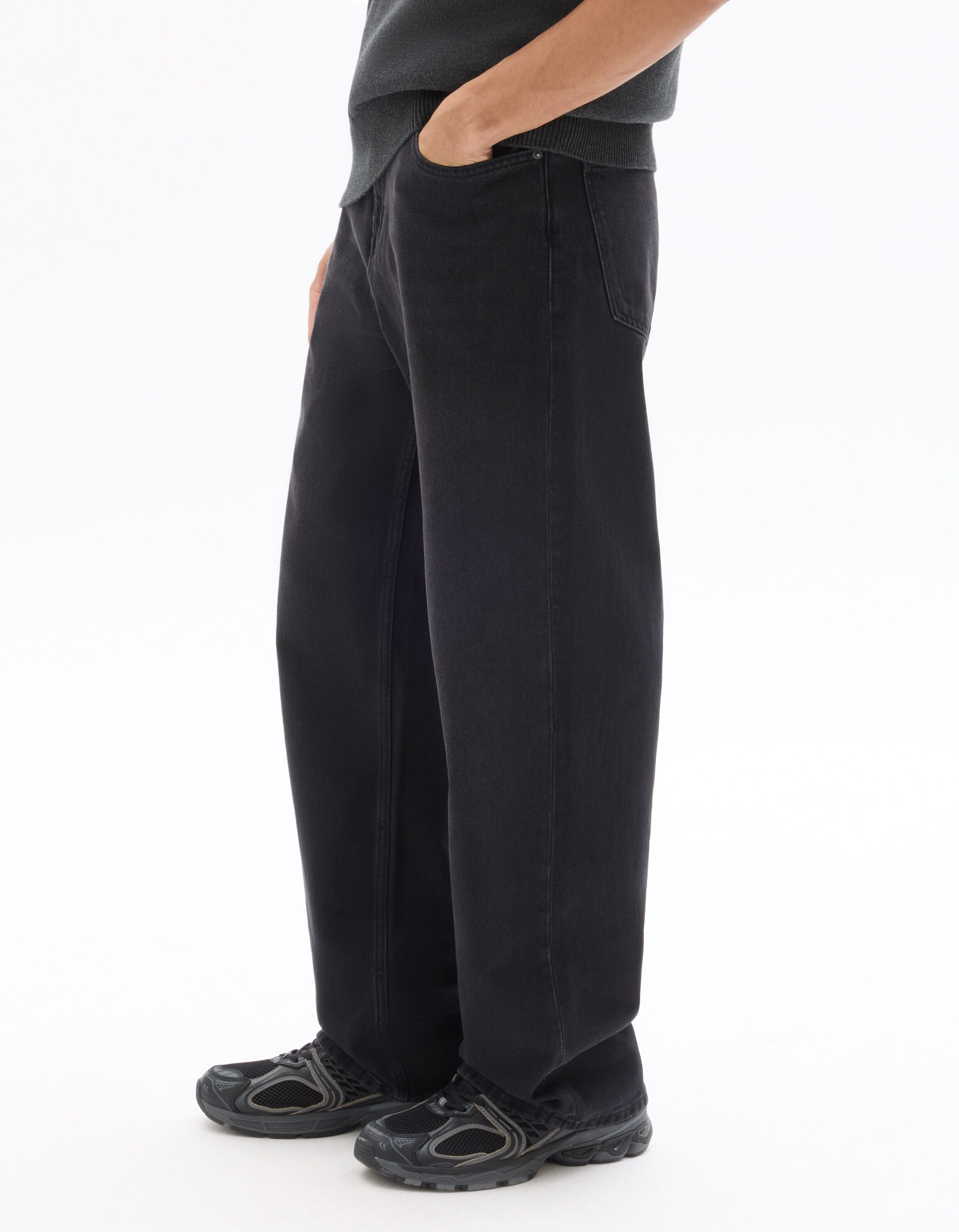 Jean baggy 100% coton - noir