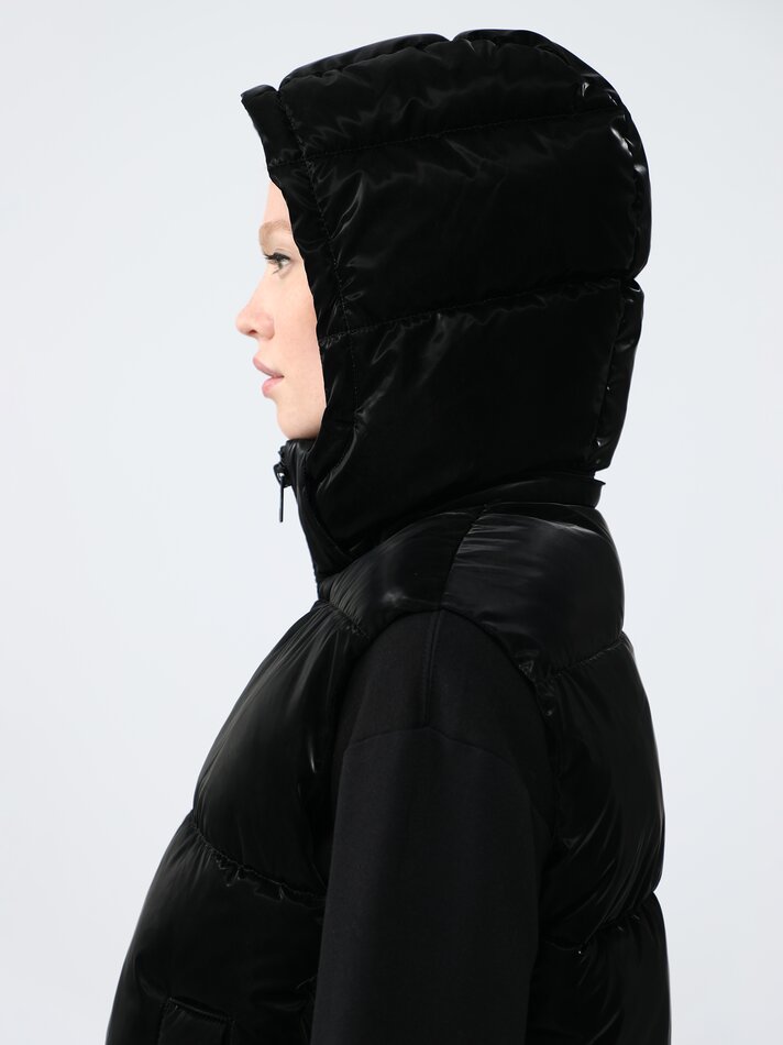 Colete curto acolchoado - Preto