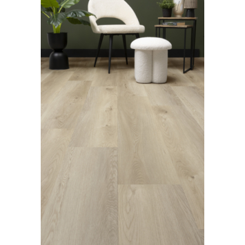 Lundia click PVC Natuur Hella rechte stroken grijs houtlook incl. geïntegreerde ondervloer