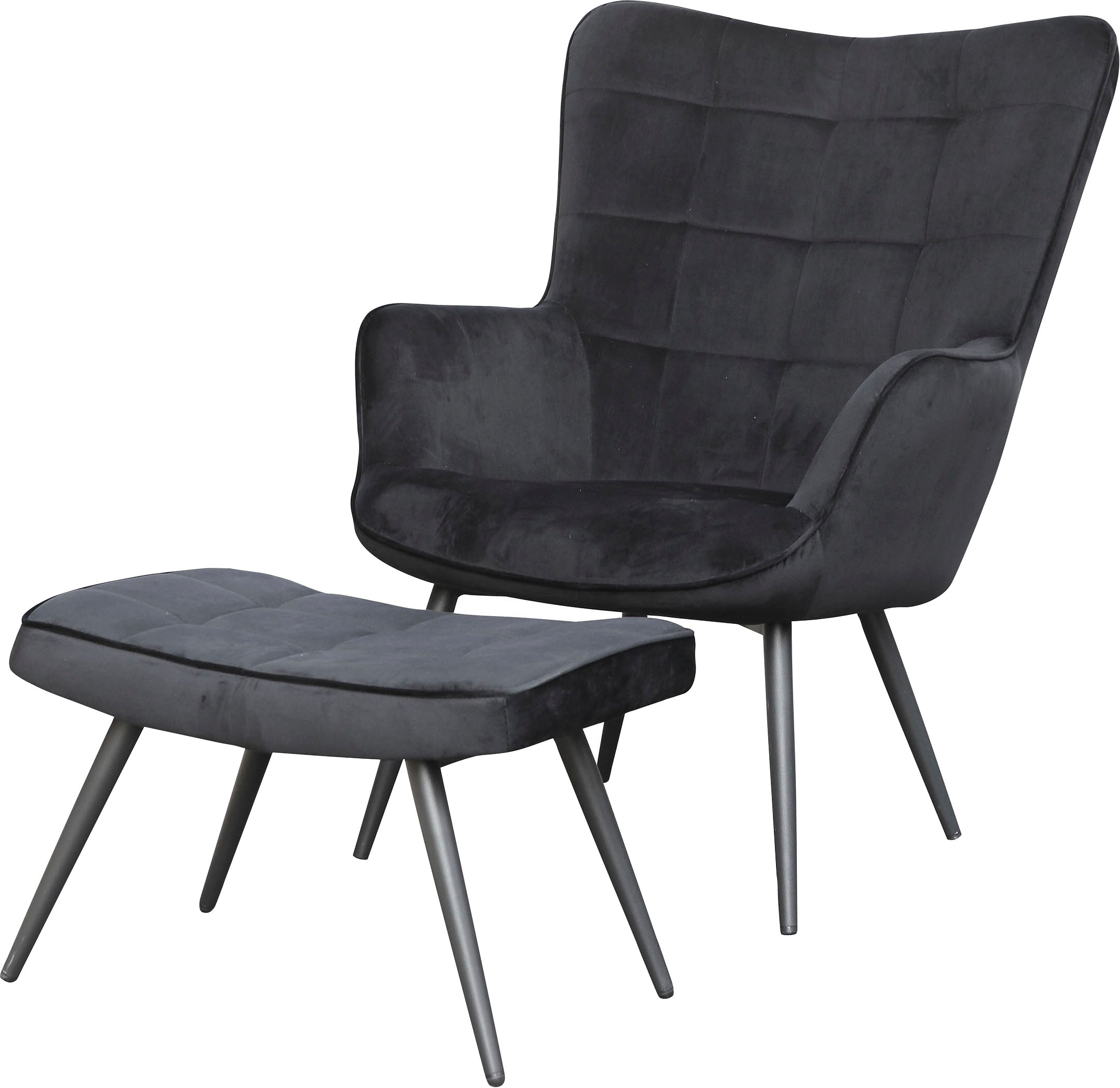 byLIVING Sessel »Uta« 1 Stk. tlg. wahlweise mit oder ohne Hocker, in Cord, Samt oder Webstoff