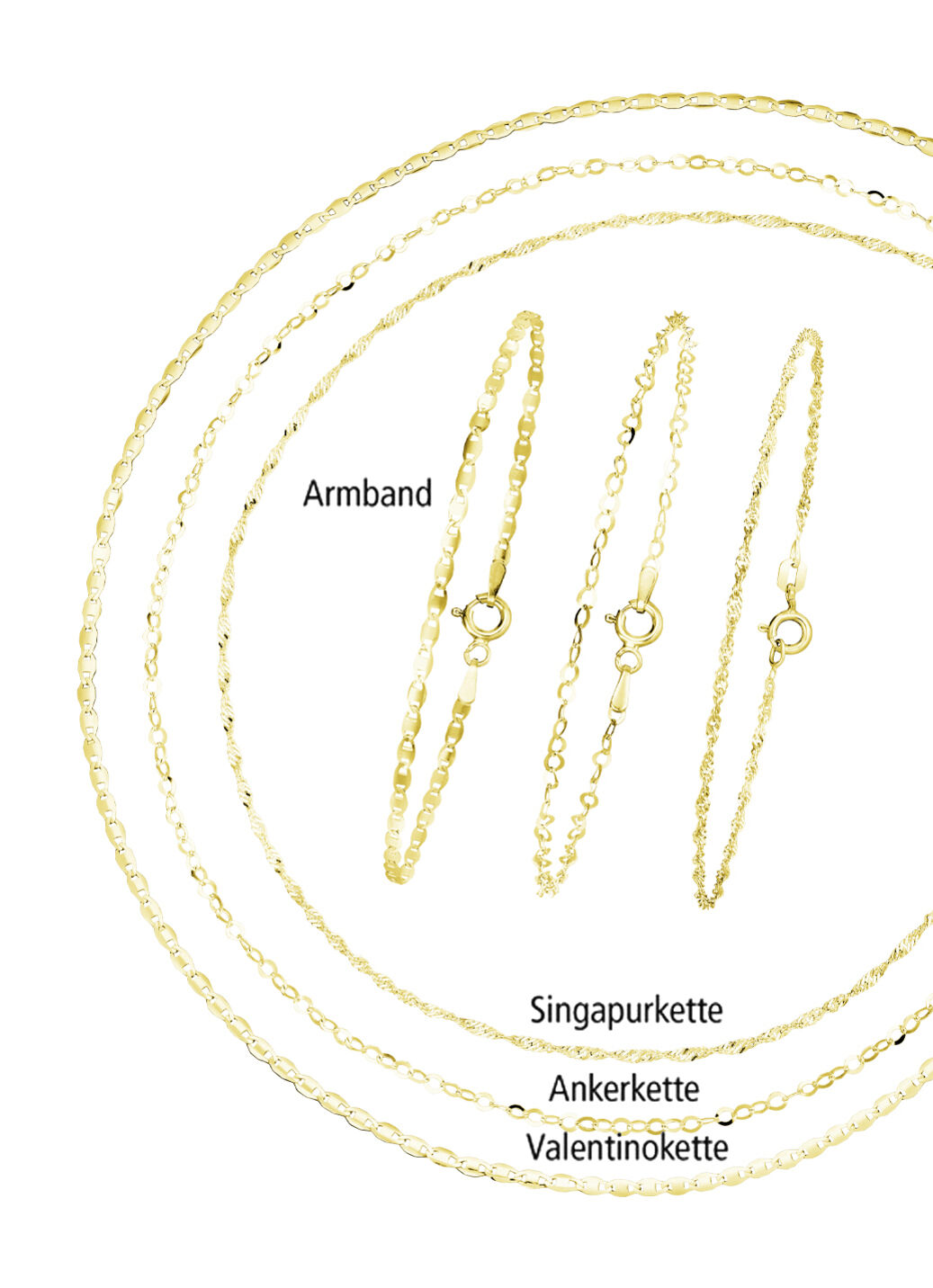 Elegantes 6-teiliges Schmuck-Set aus Silber