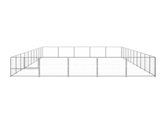 Chenil extérieur cage enclos argenté 1000 x 500 x 70 cm 02_0000286