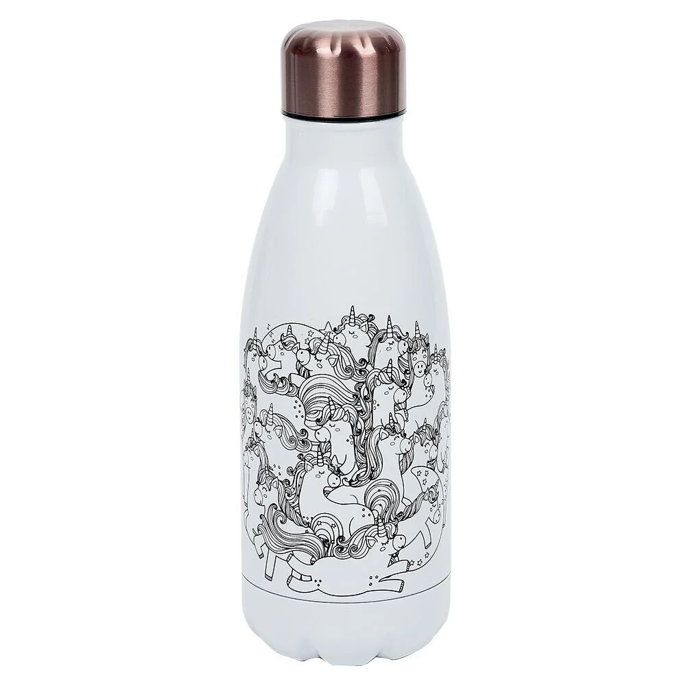 Kit gourde isotherme 350mL à colorier avec 6 marqueurs