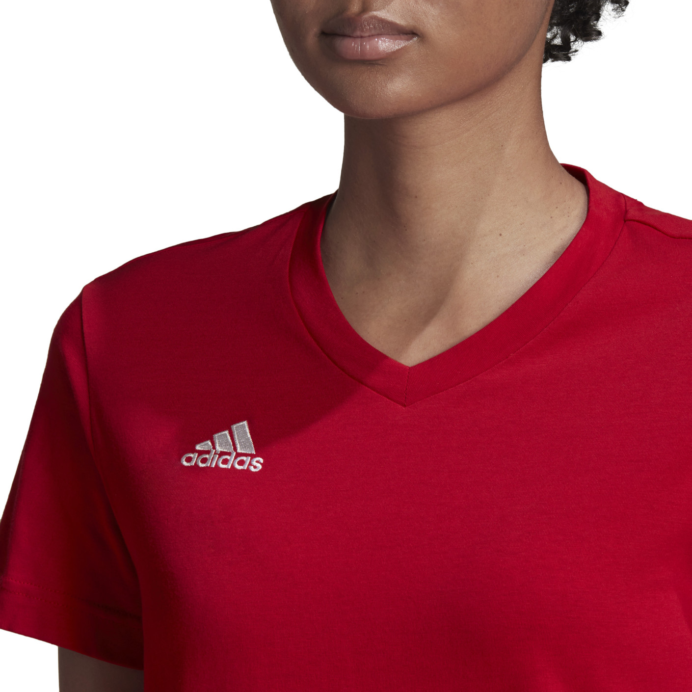 Adidas Entrada 22 T-Shirt Dames Rood Wit
