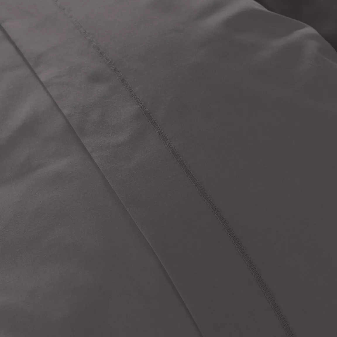 Drap housse percale de coton (140 x 200 cm) Cali Gris anthracite