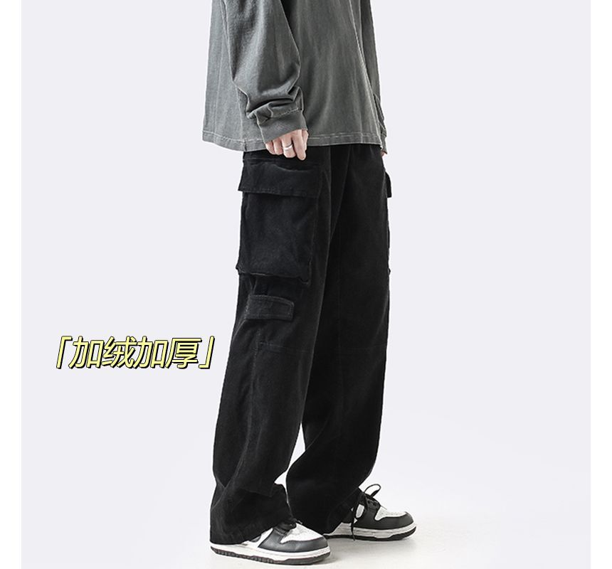 Ffodia - High Waist Washed Wide Leg Cargo Jeans
